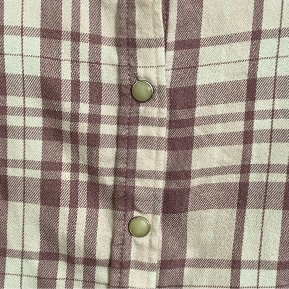 Jachs Girlfriend Lavender Pearl Snap Flannel Women’s Medium Pockets Fall Winter - Picture 7 of 7